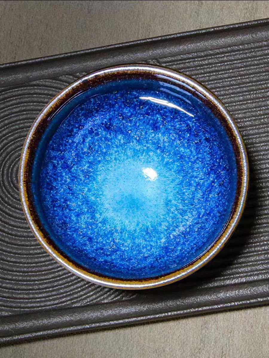 SUN JIAN XING Handmade Hundred Flower Tea Bowl