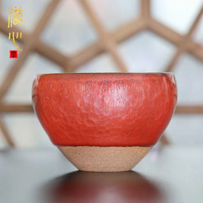 LIAO SHE SHENG Handmade Hundred Flower Tea Bowl