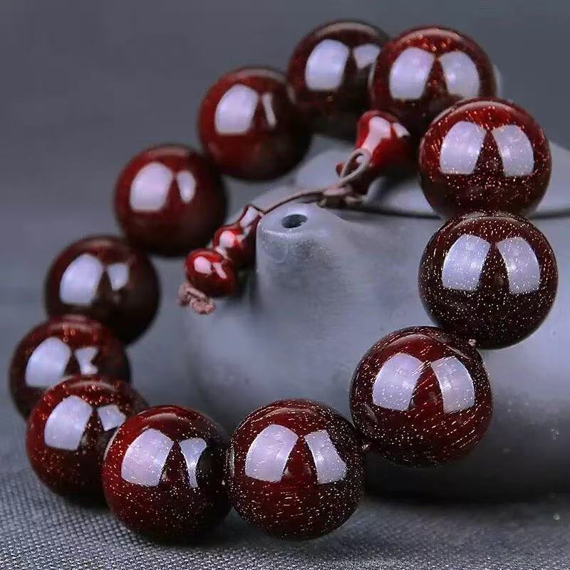 XD2586; Bracelet small leaf purple sandalwood exquisite hand beads