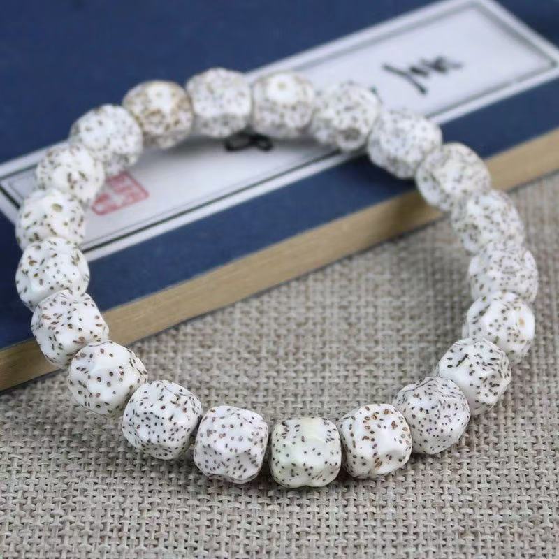 Z26 Bracelet  Star and Moon Precious Beads Bracelet 10mm Straight White No Phase Style No Gift