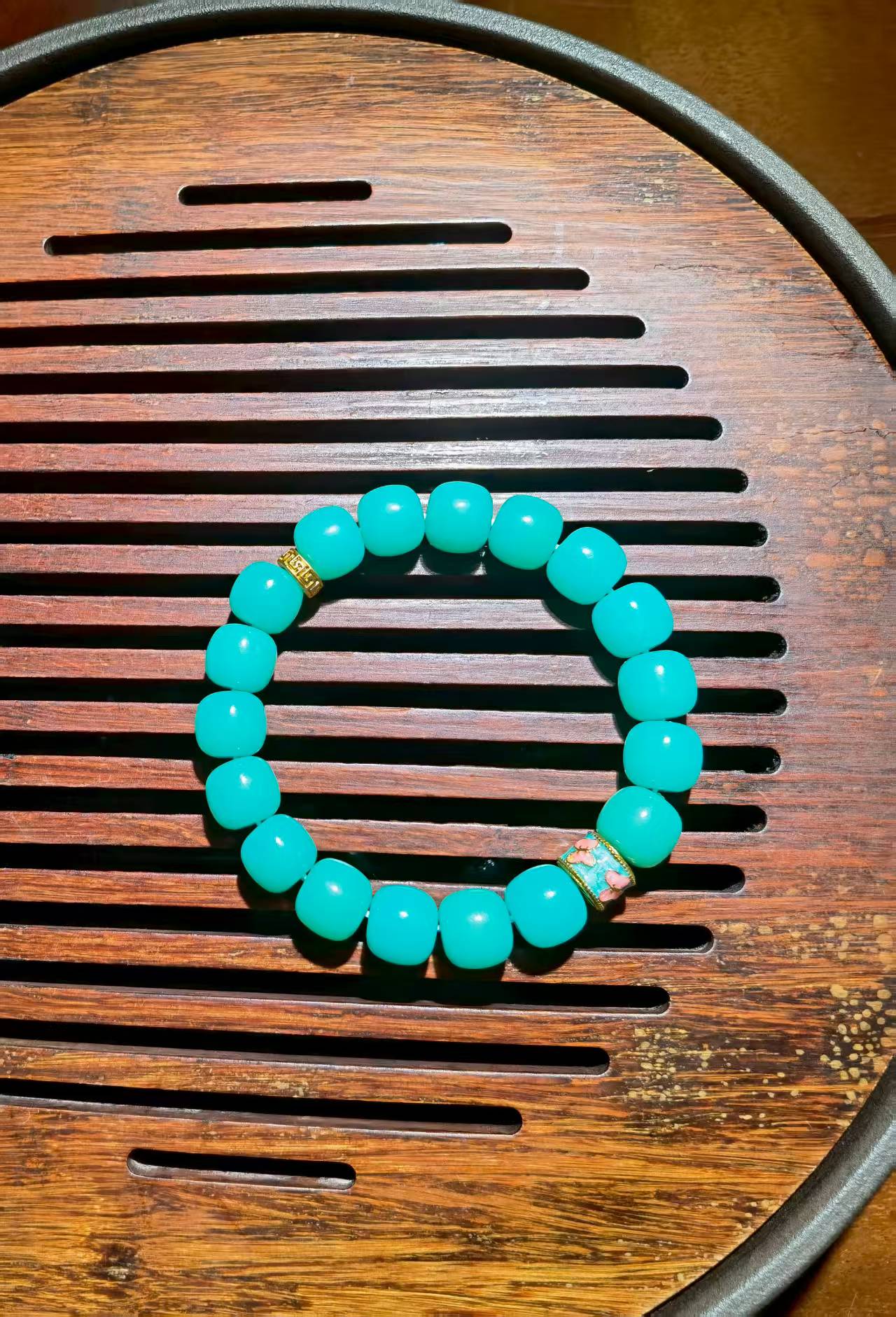 JG0078 Bracelet Lake water blue bodhi beads