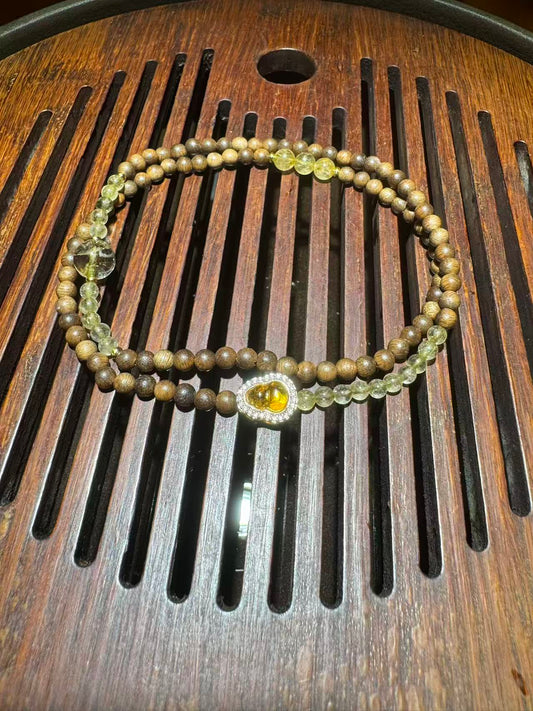 Sandalwood; Fine quality cultural playbeads XD2604 Bracelet