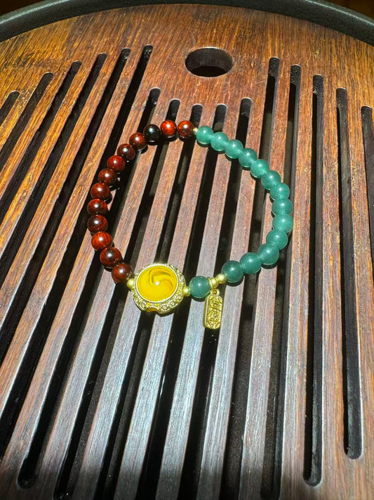 XD2665 Bracelet Small leaf purple sandalwood fine handicrafts beads