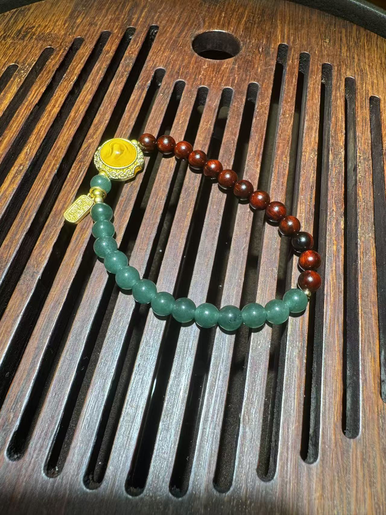 XD2665 Bracelet Small leaf purple sandalwood fine handicrafts beads